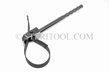 #10079 - 12"(300mm) STAINLESS STEEL STRAP WRENCH w 20"(500mm) POLY STRAP. strap, wrench, stainless steel